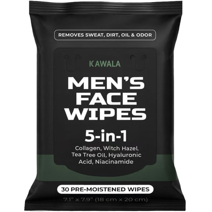 Kawala Face Wipes for Men pack front view