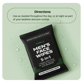 Kawala Face Wipes with a man using them outdoors