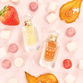 KAYALI Marshmallow Candy Mini Duo set on a vanity