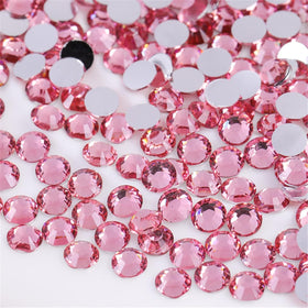 Kdkyy SS20 5mm pink flatback rhinestones front view