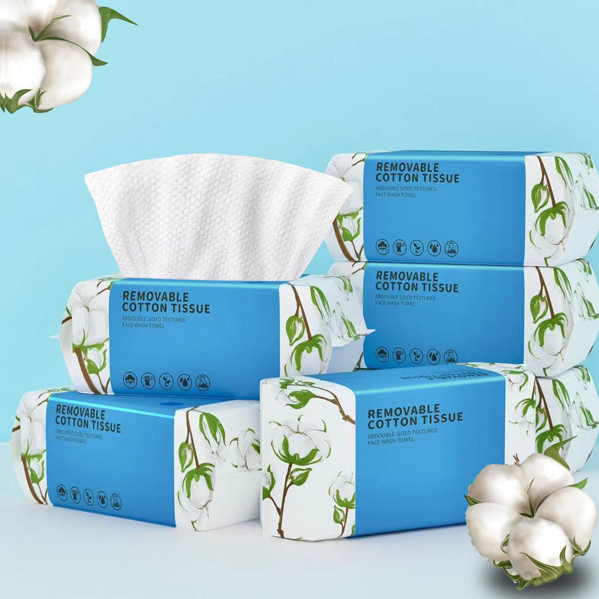 KeeiZoes Disposable Face Towels 600 Count front view