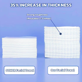 KeeiZoes Disposable Face Towels close-up of soft cotton texture