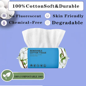 KeeiZoes Disposable Face Towels cotton texture close-up