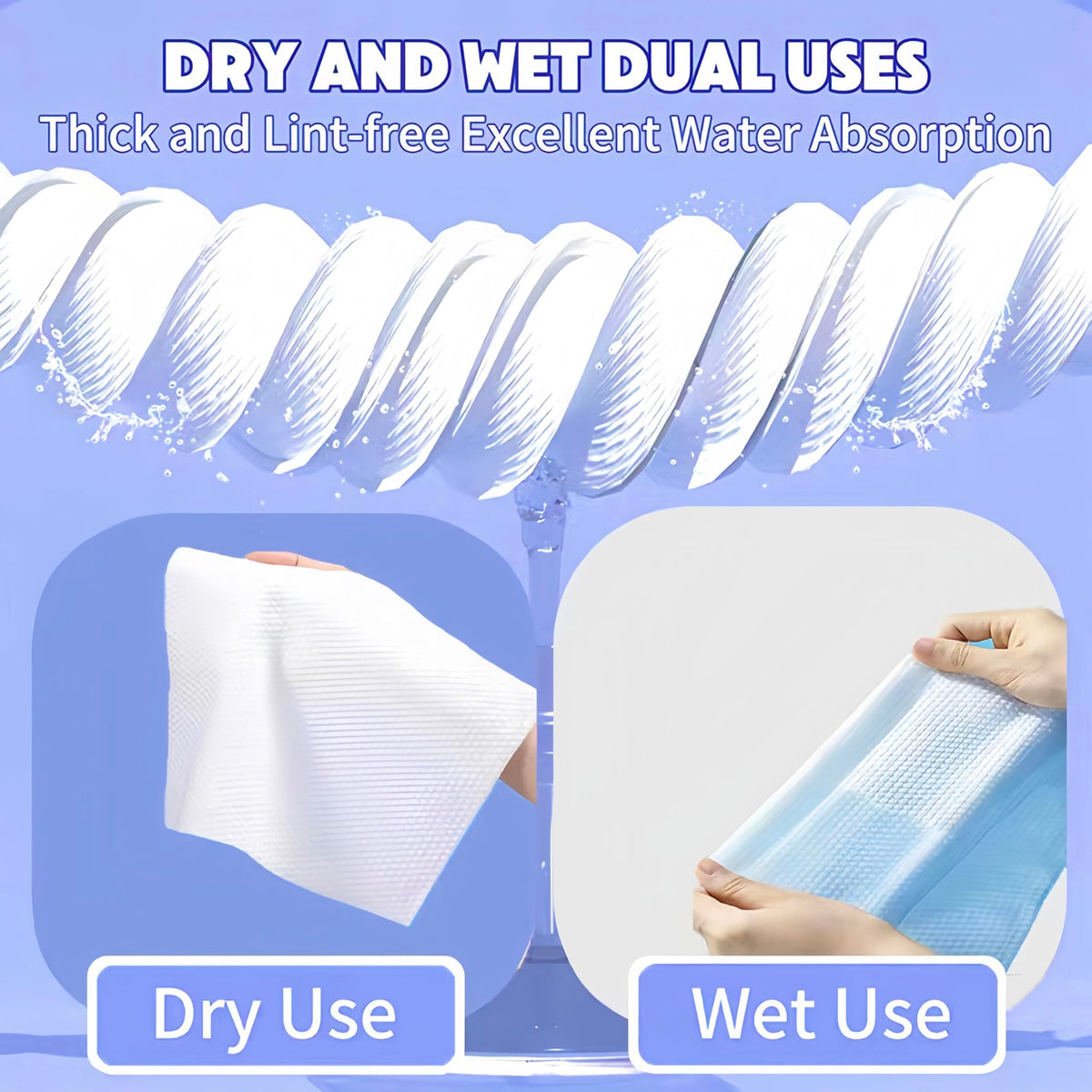 KeeiZoes Disposable Face Towels packaging with pop-up design