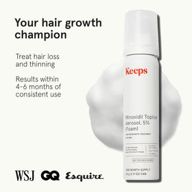 Keeps Minoxidil Foam 5% bottle side view