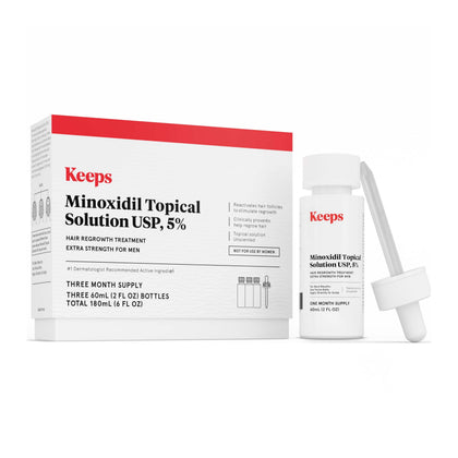 Keeps Minoxidil Solution 5% for Men 2 fl oz bottle front view