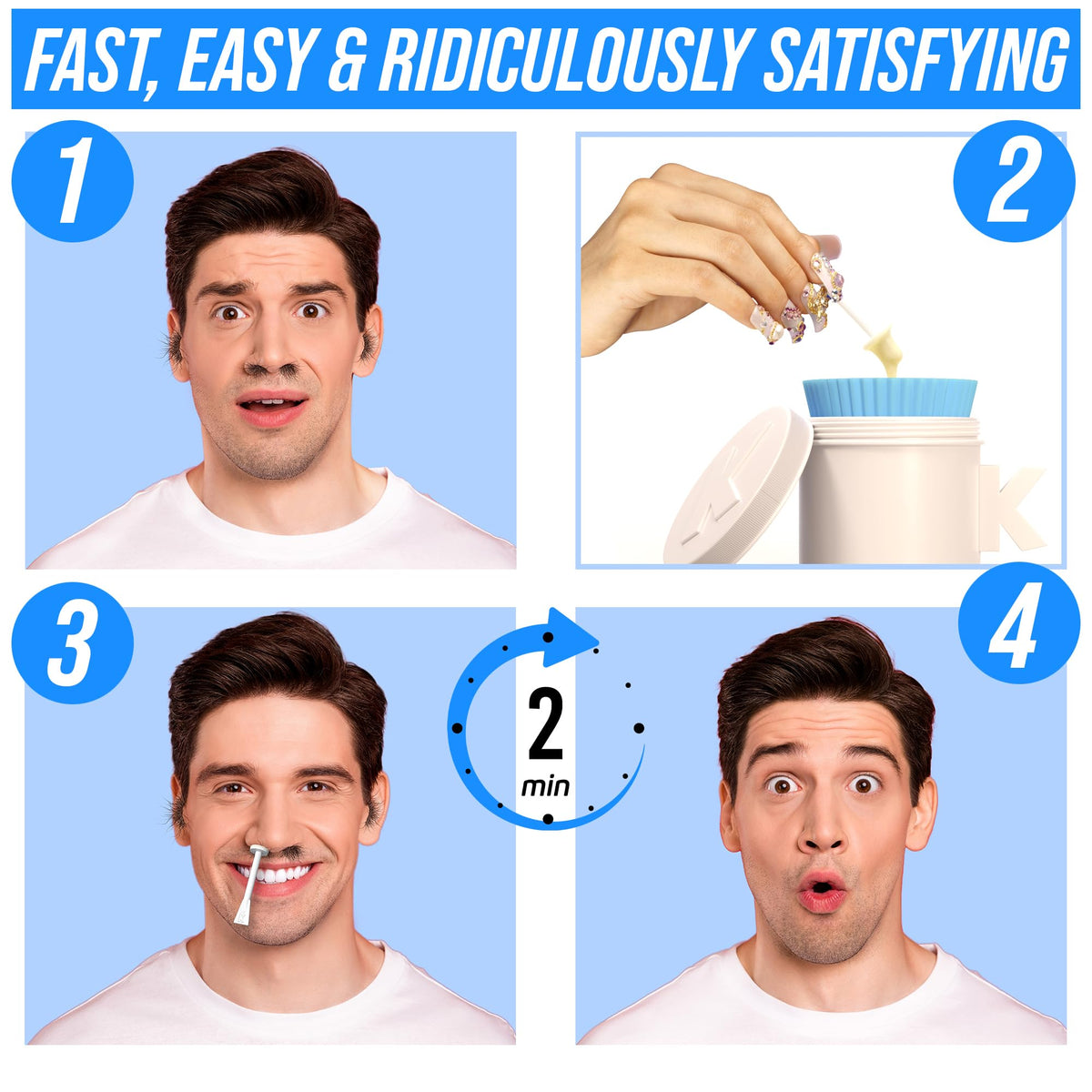 KENASHII Super Nose Waxing Kit silicone pot and water jar