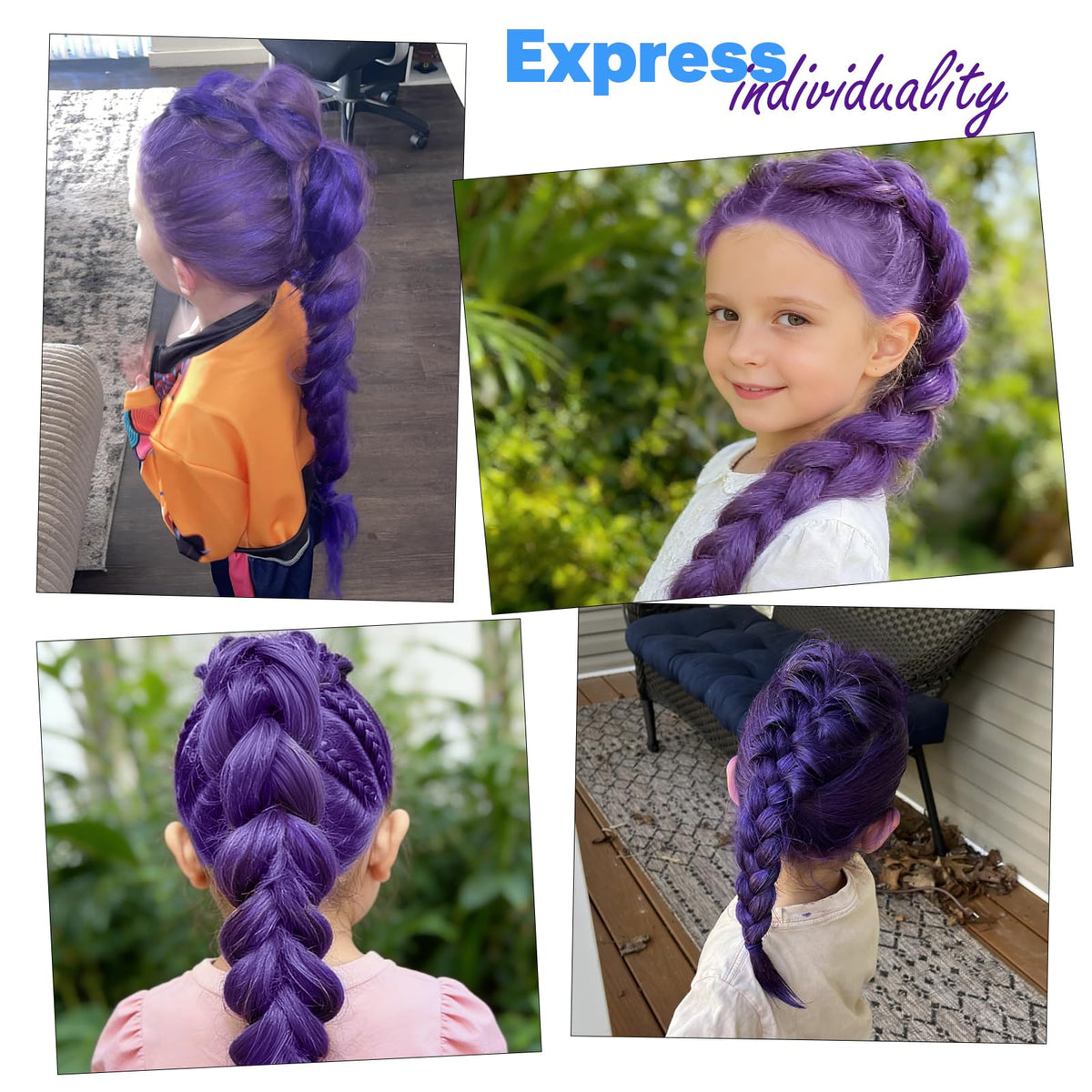 KENINA Purple Temporary Hair Color Spray 120ML back view