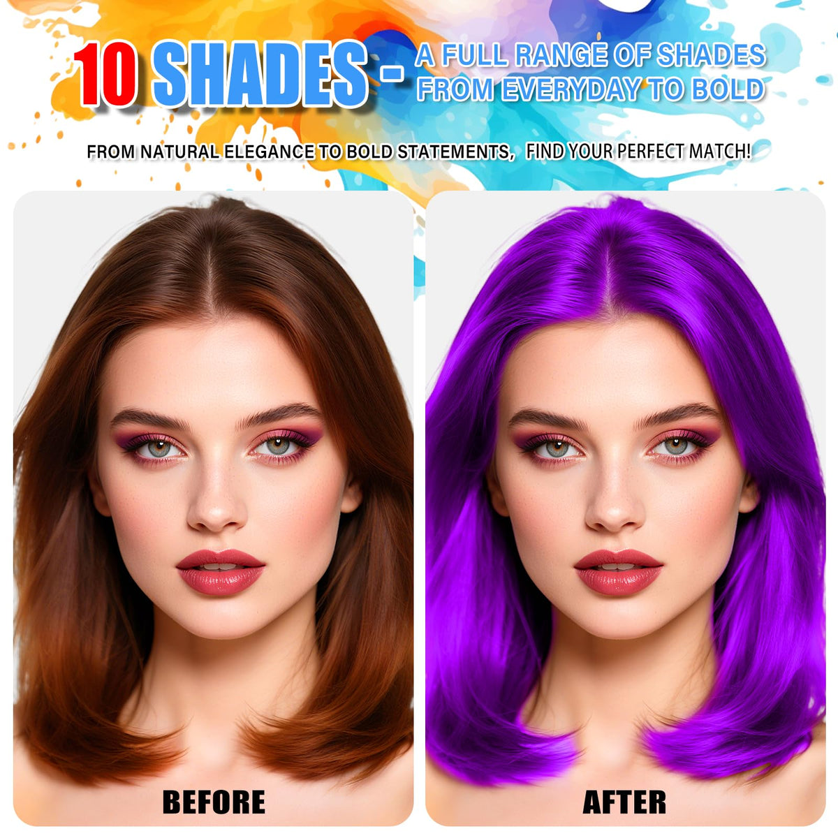 KENINA Purple Temporary Hair Color Spray 120ML packaging