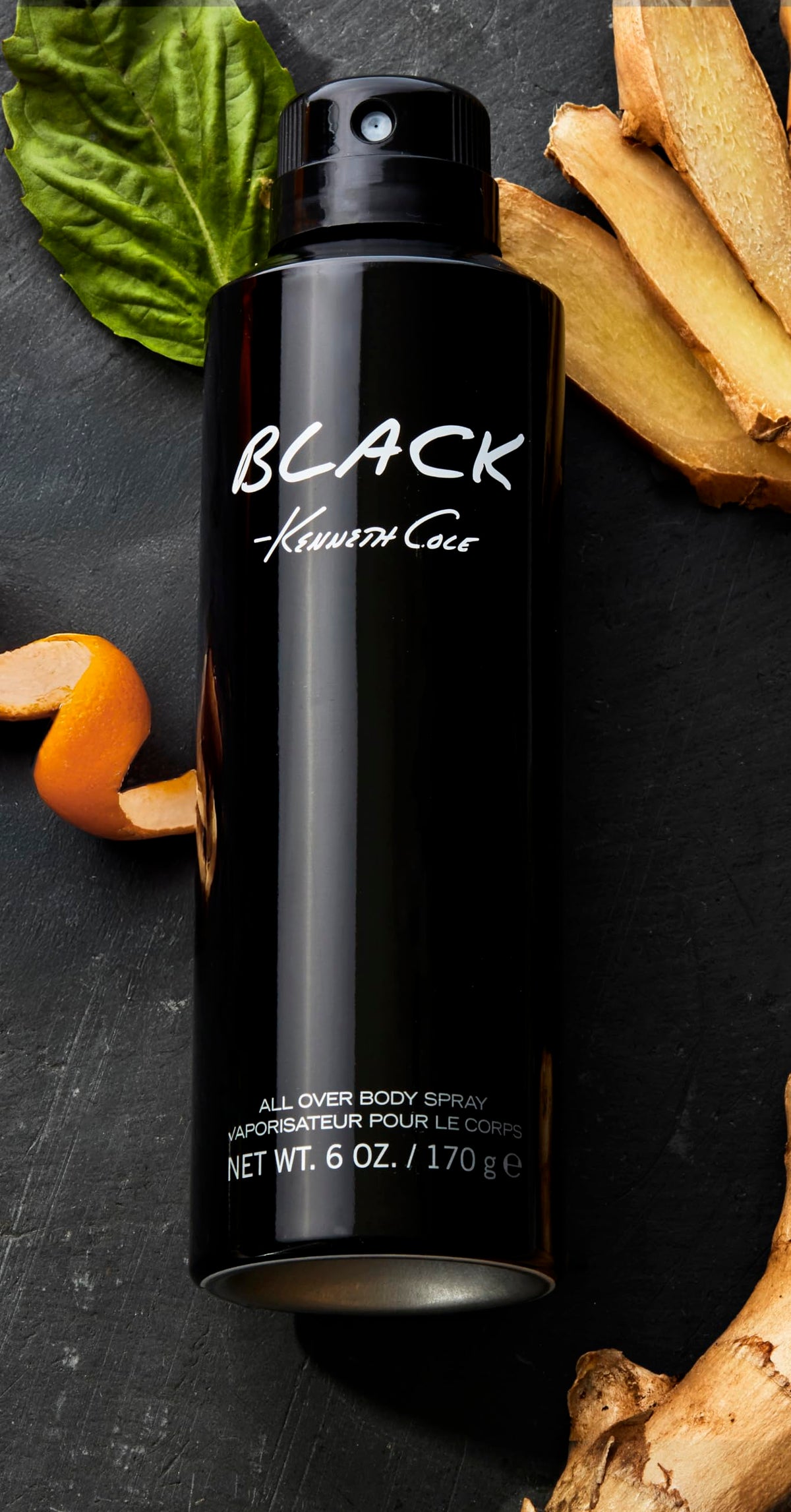 Kenneth Cole Black Body Spray lifestyle scene outdoors