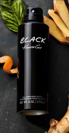 Kenneth Cole Black Body Spray lifestyle scene outdoors