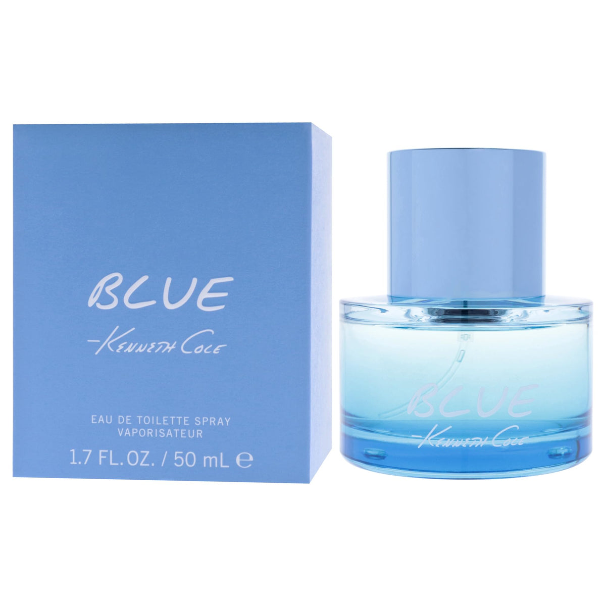 Kenneth Cole Blue Eau De Toilette 1.7 oz bottle close-up
