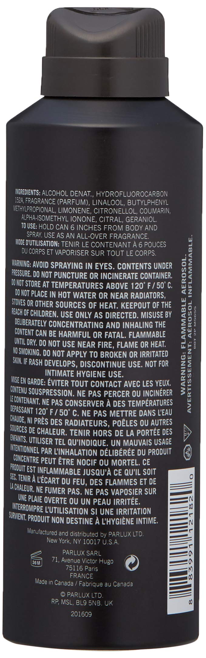 Kenneth Cole Mankind Body Spray 6.0 Fl. Oz. packaging
