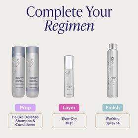 Kenra Blow-Dry Mist being used in a salon setting