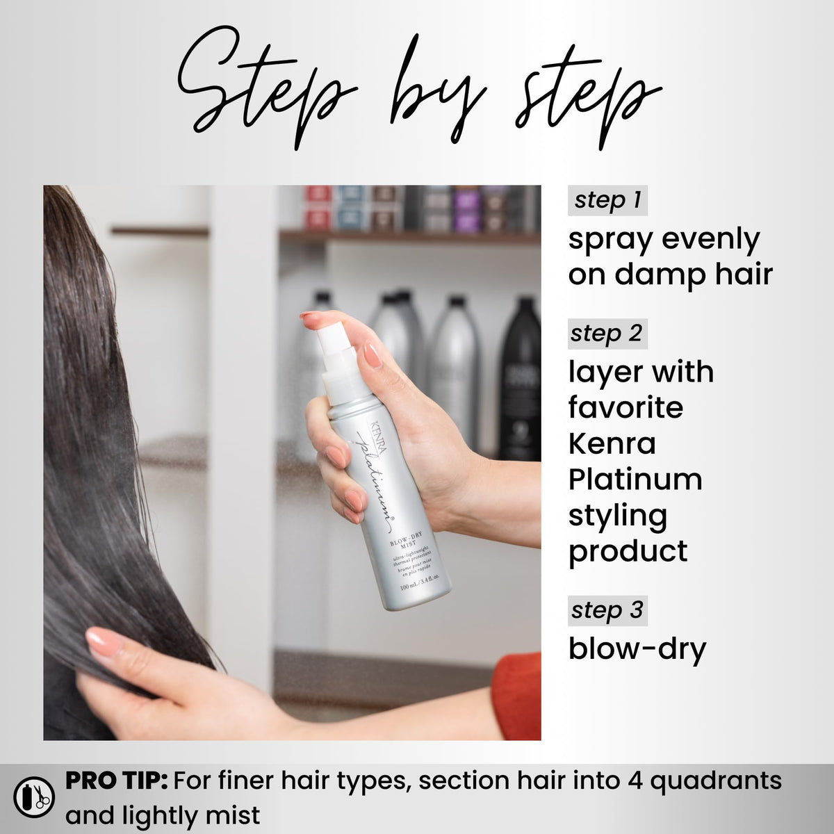 Kenra Blow-Dry Mist packaging details