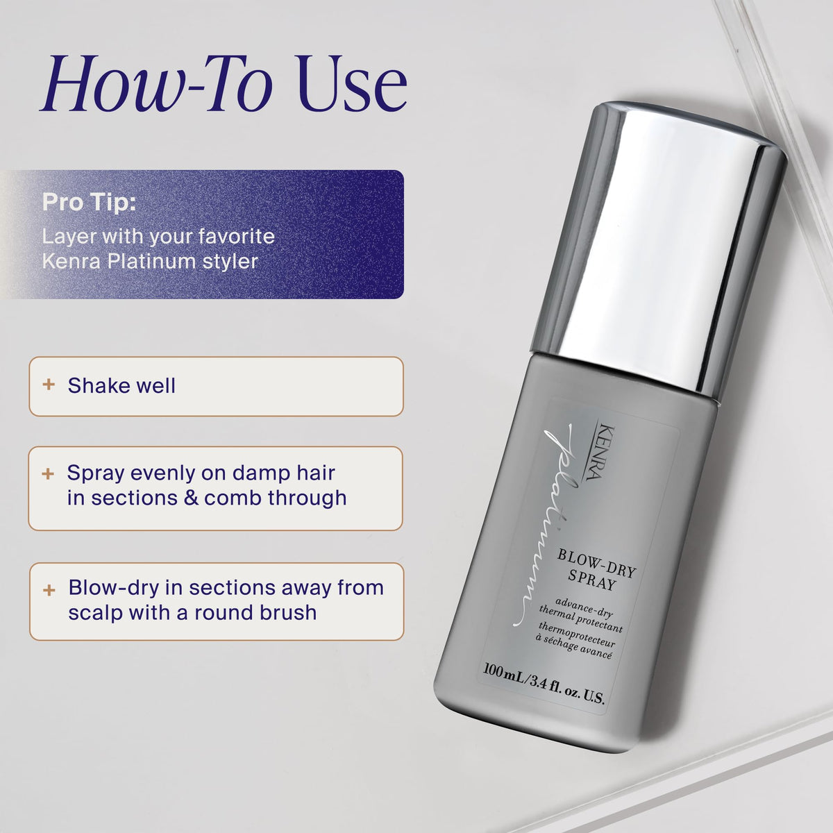 Kenra Blow-Dry Spray packaging details