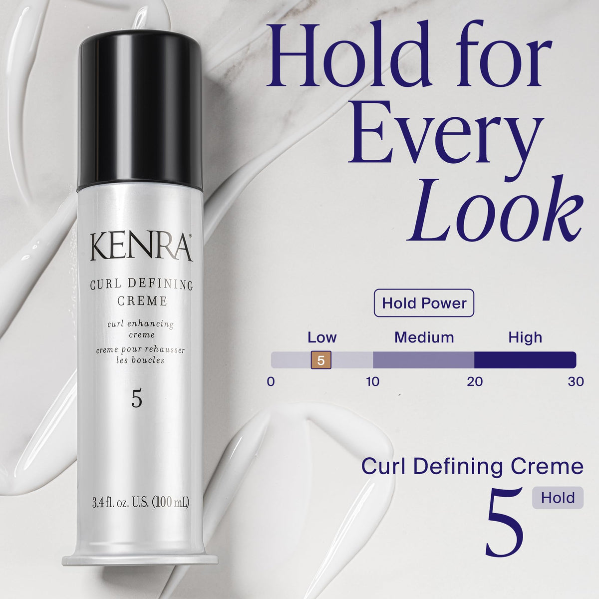 Kenra Curl Defining Crème 5 application on curly hair
