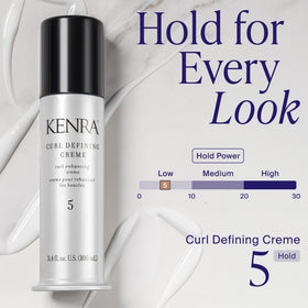 Kenra Curl Defining Crème 5 application on curly hair