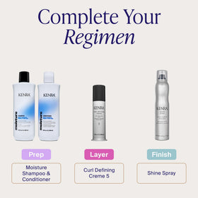 Kenra Curl Defining Crème 5 displayed on a bathroom counter