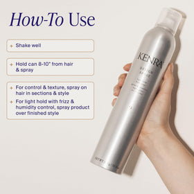 Kenra Design Spray 9 with styled hair