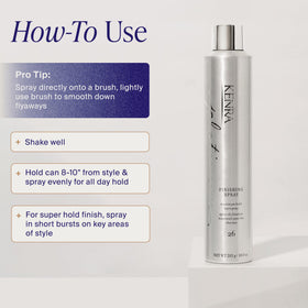 Kenra Platinum Finishing Spray 26 packaging with high shine finish