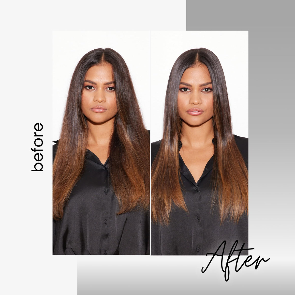 Kenra Platinum Silkening Gloss application on hair