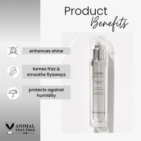Kenra Platinum Silkening Gloss bottle side view showing label