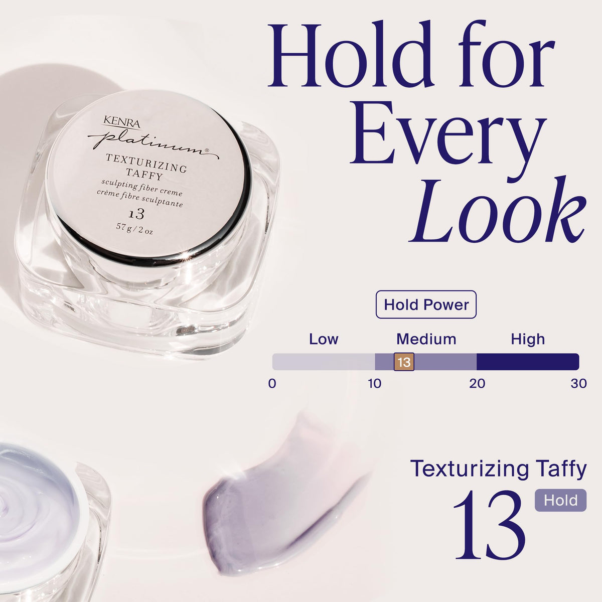 Kenra Platinum Texturizing Taffy 13 application on hair