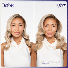 Kenra Ultra Freeze Spray 30 being applied to styled hair