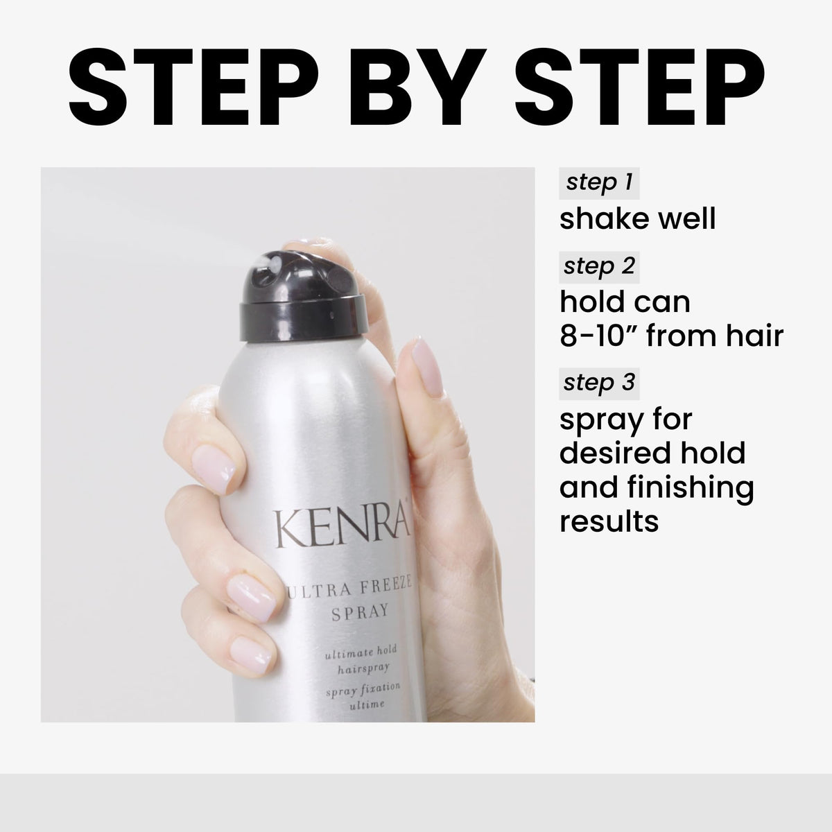 Kenra Ultra Freeze Spray 30 bottle close-up of nozzle