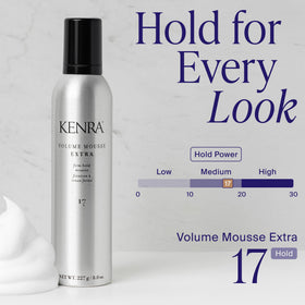 Kenra Volume Mousse Extra 17 back view with ingredient list