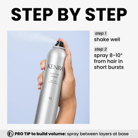 Kenra Volume Spray 25 in a bathroom setting