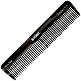 KENT 16T Black Graphite Hair Comb front view
