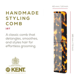 KENT 16T Hair Comb side view showcasing its length