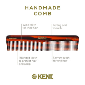 KENT 16T Tortoise Comb close-up of fine teeth