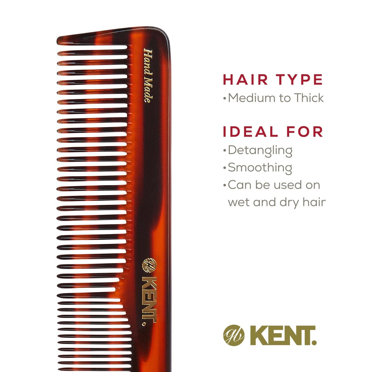 KENT 16T Tortoise Comb on a bathroom counter
