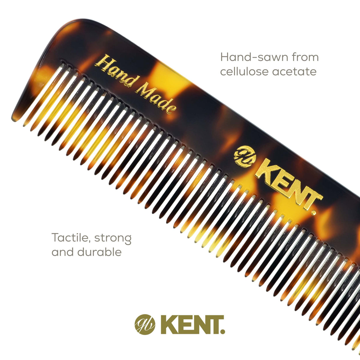 KENT Fine Tooth Comb displayed with packaging