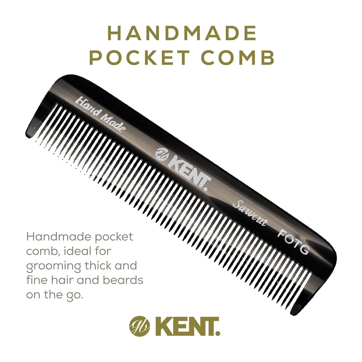 KENT Fine Tooth Comb in pocket for travel
