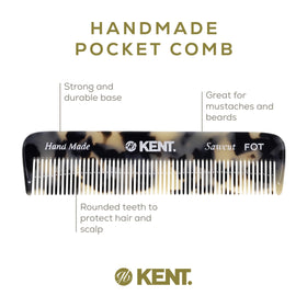 KENT Fine Tooth Comb on a wooden surface for styling