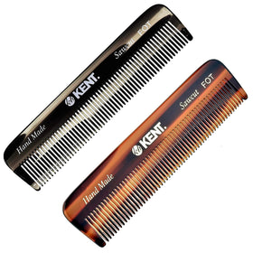 KENT Handmade Pocket Comb front view with smooth teeth