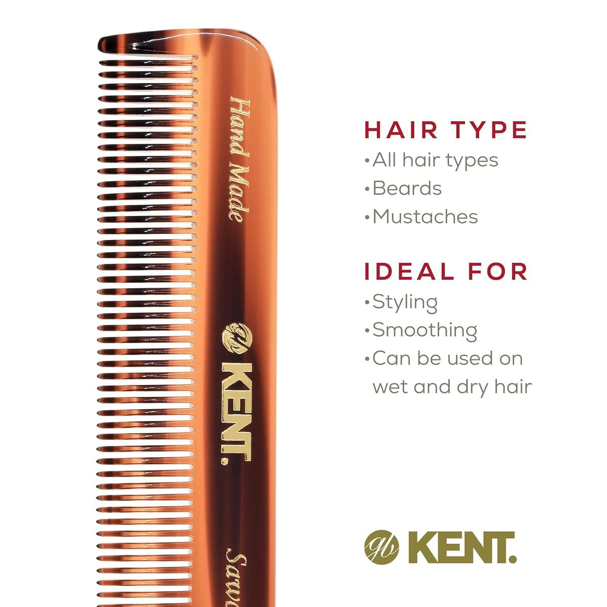 KENT Pocket Comb displayed with natural light