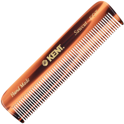 KENT Tortoise Fine Tooth Pocket Comb front view