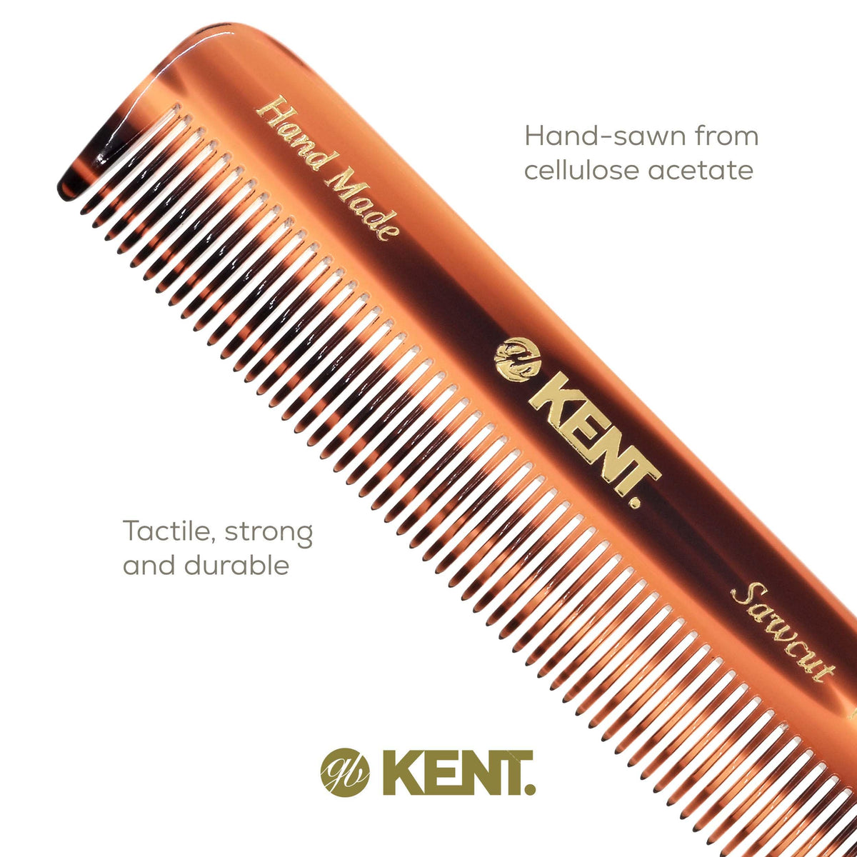 KENT Tortoise Fine Tooth Pocket Comb packaging