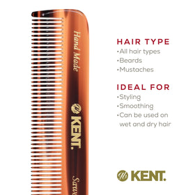 KENT Tortoise Pocket Comb in use on hair