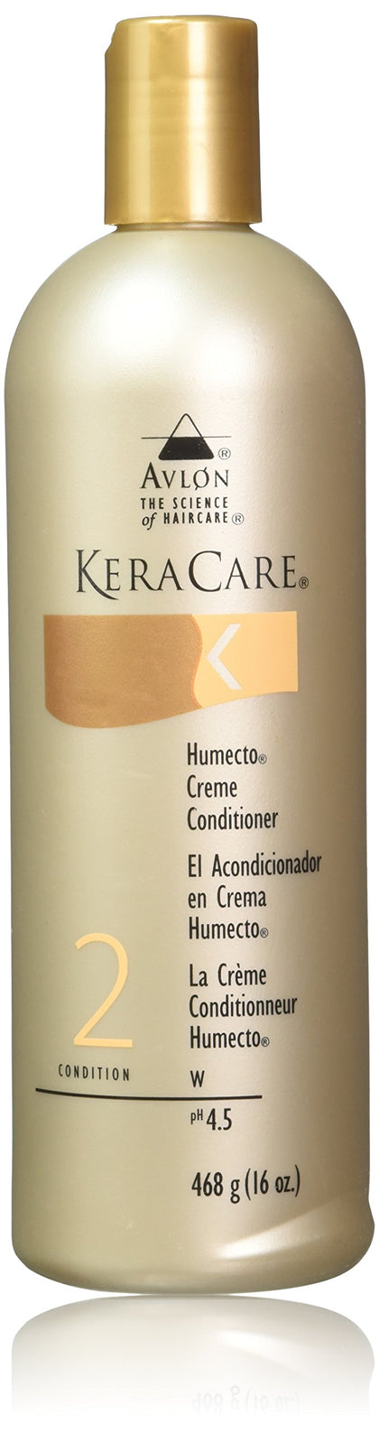 KeraCare Humecto Conditioner 16 oz front view with glycerin and rosemary extract
