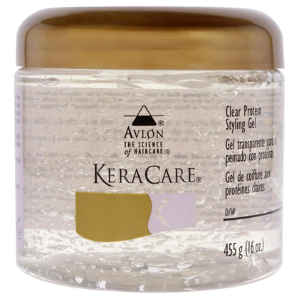 KeraCare Protein Styling Gel Clear 16Oz front view