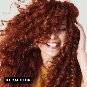 KERACOLOR Color + Clenditioner Auburn application on hair