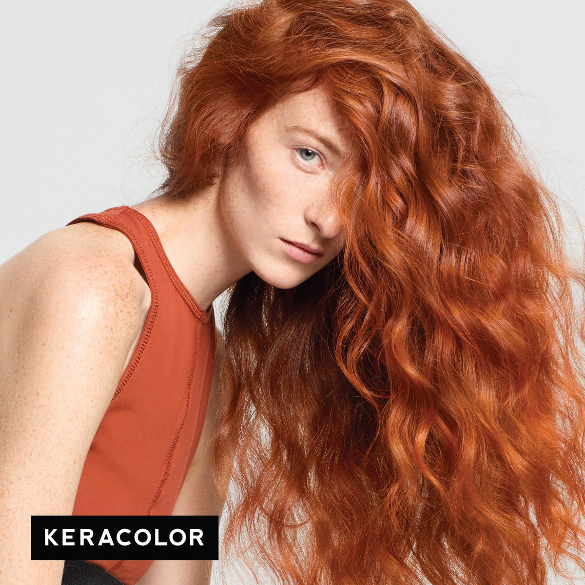 KERACOLOR Color + Clenditioner Copper in bathroom setting