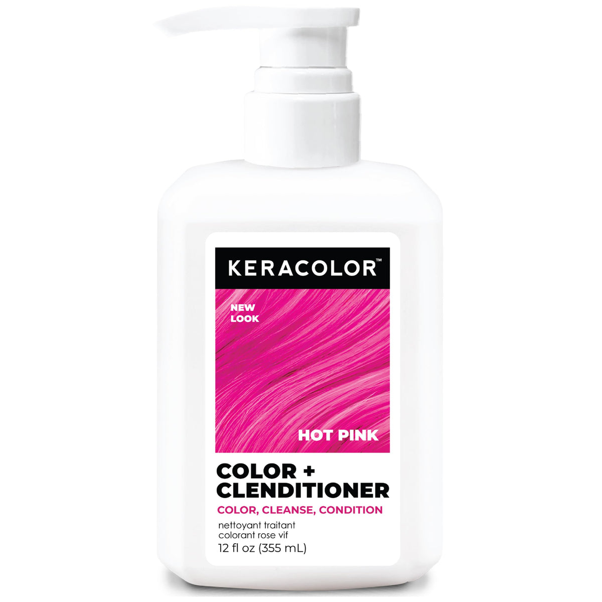 KERACOLOR Color + Clenditioner Hot Pink 12 Fl Oz front view