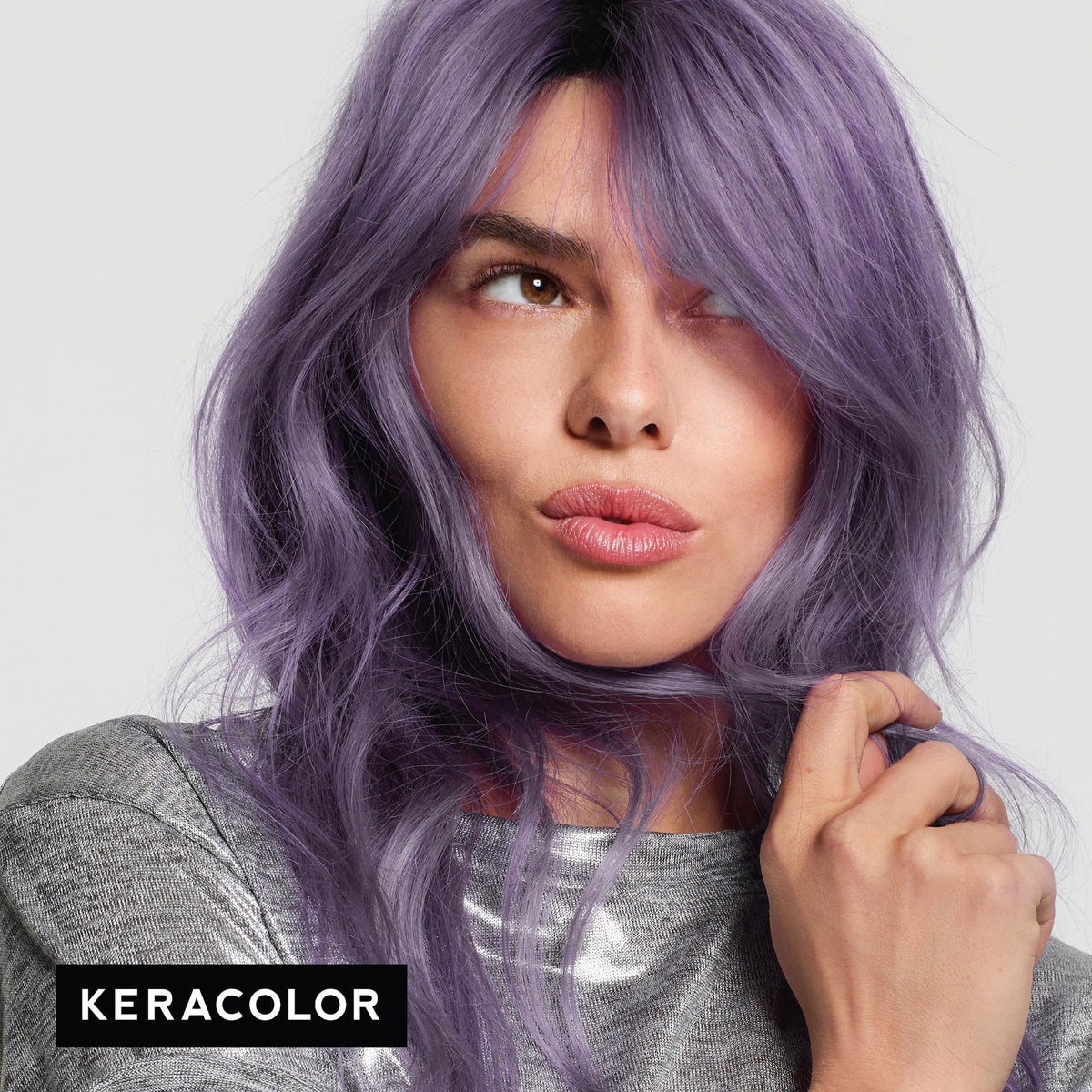 KERACOLOR Color + Clenditioner Lavender application on hair